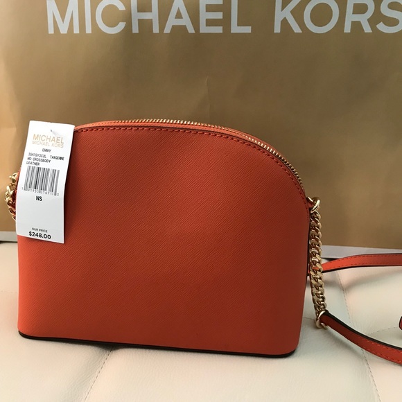 NWT MICHAEL KORS TANGERINE MD CROSSBODY LEATHER - Picture 3 of 8